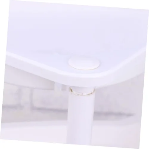 Miniatura 6 de Cabilock Estante de almacenamiento de 3 estantes cuadrados, estantería de plástico, organizador de estante de esquina, estantes de baño, soporte