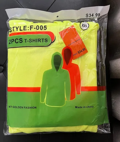 Miniatura 4 de NY GOLDEN FASHION Hi Vis - Camiseta de alta visibilidad de manga larga para trabajo de construcción con capucha