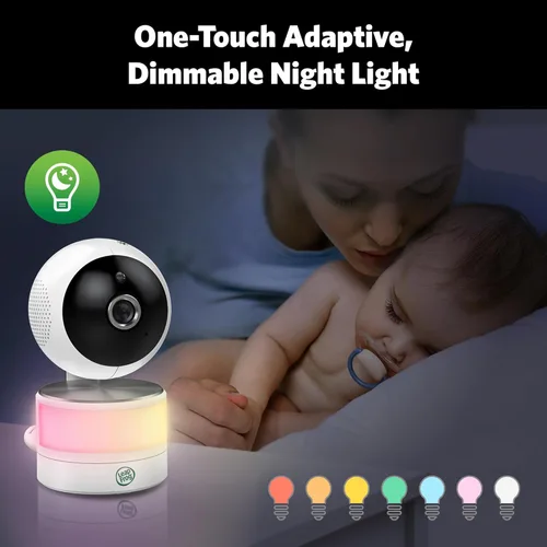 Miniatura 2 de LeapFrog LF920-2HD Monitor de bebé de video de 2 cámaras con pantalla HD de 7 pulgadas, pantalla dividida, visión nocturna a color de 1080p