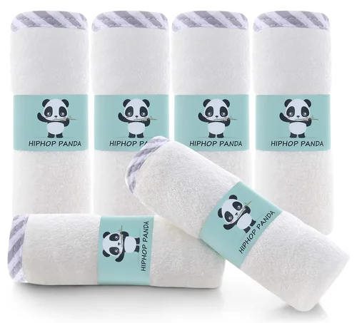 Miniatura 28 de HIPHOP PANDA Toallitas para bebé, rayón hecho de bambú - 2 capas ultra suaves y absorbentes, toalla facial de baño para recién nacidos - toallitas