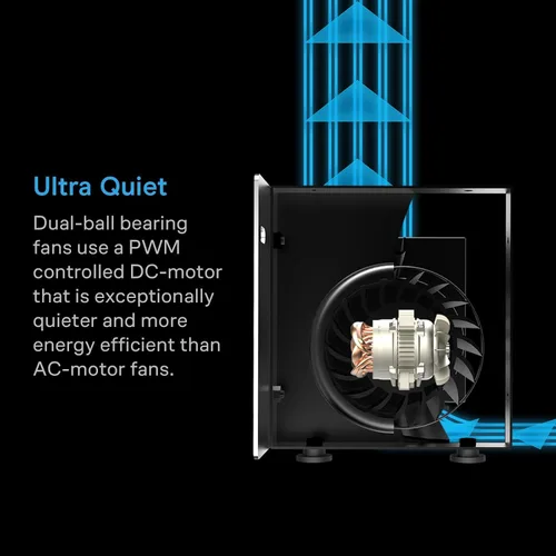 Miniatura 4 de AC Infinity AIRBLAZE T12, kit universal de ventilador de chimenea de 12 pulgadas con controlador de temperatura y velocidad, control de aplicación