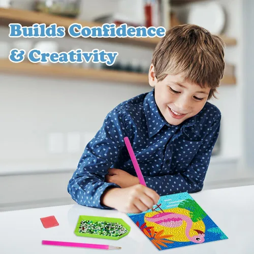 Miniatura 5 de Labeol Kits de arte de diamantes para niños, manualidades para niñas de 6 a 8 a 10 a 12 años, fáciles de hacer tú mismo, creativas calcomanías