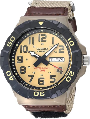 Miniatura 8 de Casio MRW200H Series Men's Analog Watch Sporty Design 100 Meter Water Resistance Date Display Rotary Bezel Regular Time Keeping