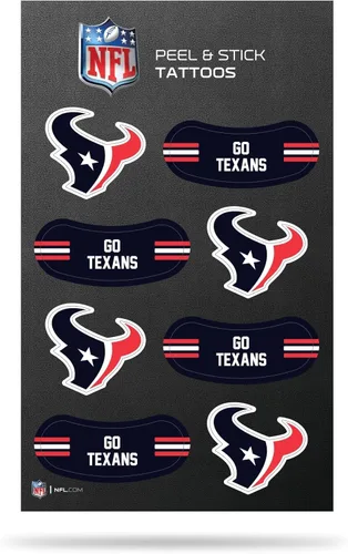 Miniatura 6 de Rico Industries NFL Footbal Peel & Stick Temporary Tattoos - Eye Black - Game Day Approved!