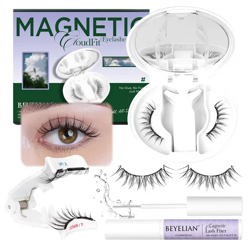Miniatura 12 de BEYELIAN Pestañas magnéticas con aplicador, pestañas magnéticas suaves mejoradas, pestañas magnéticas portátiles, aspecto natural, reutilizables,