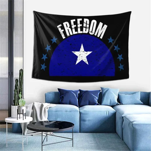Miniatura 9 de LIFANGMI The Bonnie Blue Flag And Freedom Tapestry Wall Hanging 60x40 Inch Bedroom Living Room Dormitory Home Decoration Wall Tapestry