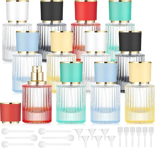 Miniatura 9 de Teenyyou 6 botellas vacías de perfume de vidrio de 30/50/3.4 fl oz a granel para fabricantes de perfumes, botellas de colonia atomizadoras