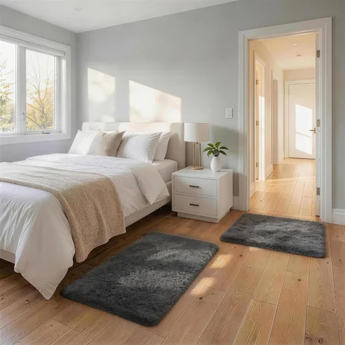 Miniatura 140 de Ophanie - Alfombras para sala de estar, antideslizante y suave, de felpa grandes y peludas para dormitorio, peludas para niños y niñas, decoración