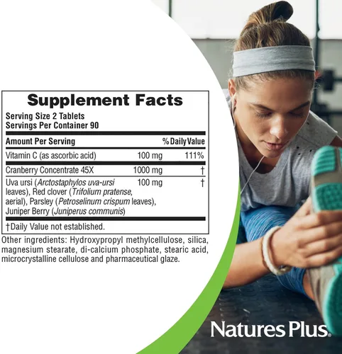 Miniatura 5 de NaturesPlus Ultra Cranberry, liberación sostenida - 1000 mg, 180 tabletas - con vitamina C - vegetariano, sin gluten - 90 porciones