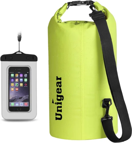 Miniatura 12 de Bolsa seca Unigear impermeable, 2L/5L/10L/20L/30L/40L, Bolsas flotantes y ligeras para kayak, navegación, pesca, natación y camping con funda 3-Gris