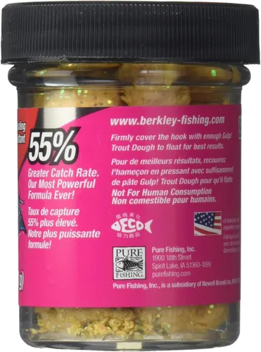 Miniatura 2 de Berkley Gulp! Trout Nuggets Dough Bait, Scented and Flavored Soft Bait for Freshwater Fishing, Designed to Attract Trout, High Visibility Chunky