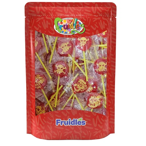 Miniatura 3 de Fruidles Pirates Tattoo Lollipop Suckers Candy, ideal para rellenos de bolsas de fiesta, envueltos individualmente (media libra)