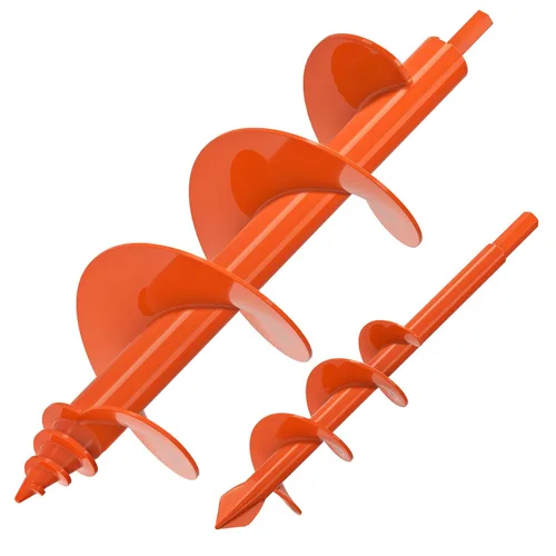 Miniatura 14 de Insaga Broca de taladro de 1.6 x 9 pulgadas para plantar, taladro de tierra en espiral de 0.098 in de grosor para excavador de agujeros de poste
