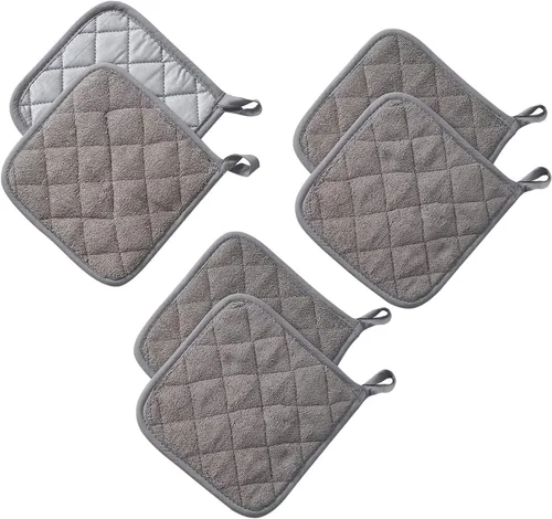 Miniatura 2 de Juego de soportes para ollas de cocina, resistentes al calor, juego de agarraderas de algodón puro, salvamanteles, posavasos grandes, almohadillas
