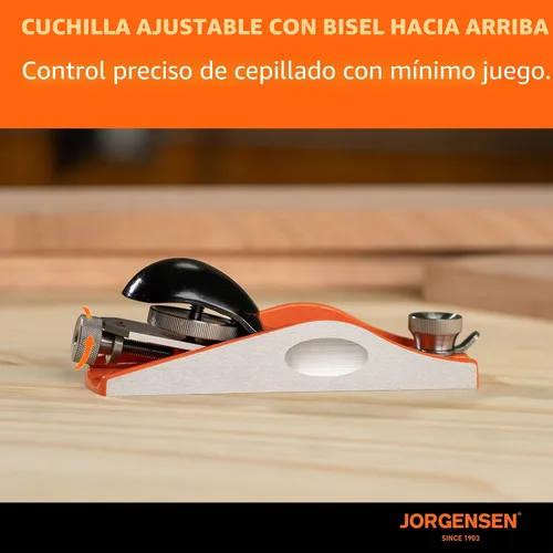 Miniatura 7 de JORGENSEN Cepillo de madera NO.60-1/2 de 6-1/4 pulgadas, cepillo manual para carpintería, cepillo de bloque de ángulo bajo, cepillo manual pequeño