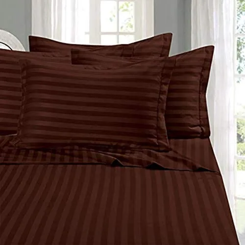 Miniatura 29 de Elegant Comfort 1500 Premier resistente a las arrugas y a la decoloración, juego de sábanas de lujo suave y sedoso de calidad de hotel a rayas