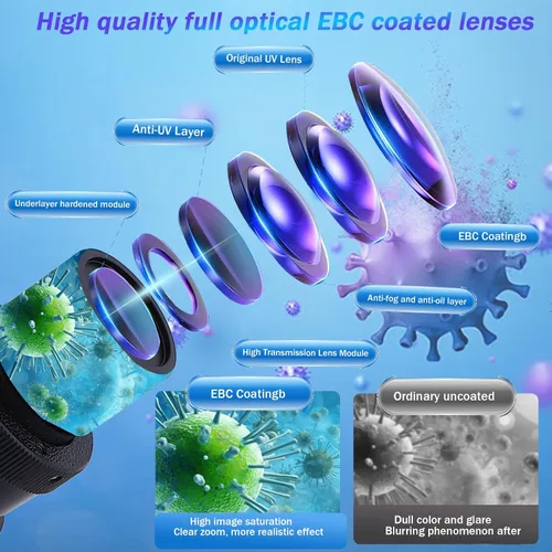 Miniatura 4 de Microscopio Trinocular Compuesto, aumento 40X-5000X, microscopio profesional de grado de investigación con cámara USB y plataforma mecánica