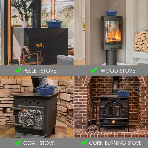 Miniatura 7 de Vaporizador de estufa de leña, humidificador de chimenea de hierro fundido, olla interior para calefacción del hogar, accesorios decorativos