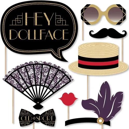 Miniatura 7 de Roaring 20 – Twenties Photo Booth Props Kit de la – 20 Count
