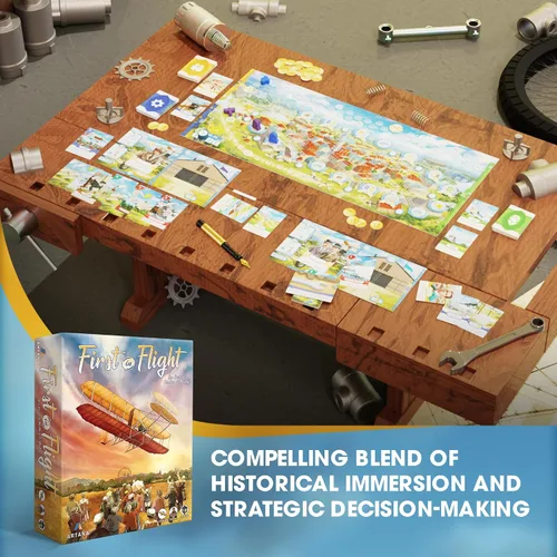 Miniatura 8 de First In Flight: Juego de mesa ganador del premio MENSA sobre aviación histórica, juego de mesa de estrategia para adolescentes, adultos y jugadores