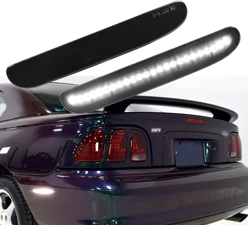 Kit de luces LED Tonsya con lente ahumada negra para Ford Mustang V6 GT Cobra SVT 1994 1995 1996 1997 1998, lámpara de marca lateral del parachoques