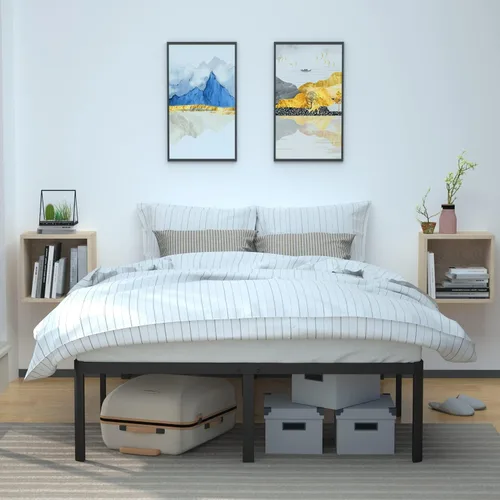 Miniatura 6 de Amazon Basics Base de cama antideslizante resistente con listones de acero, fácil montaje, 18 pulgadas de alto, (tamaño Queen), color negro