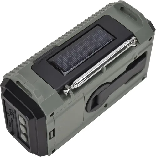 Miniatura 6 de Radio de emergencia 10000MAH Radio meteorológica solar manivela AM/FM/SW/NOAA radio de onda corta portátil con cargador de teléfono celular