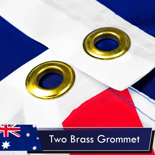 Miniatura 2 de G128 Bandera de Australia, 3 x 5 pies, serie LiteWeave, impresa en poliéster 100D, bandera de país, colores vibrantes, ojales de latón