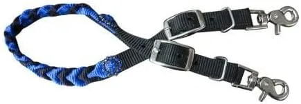 Miniatura 2 de Showman Correa trenzada de nailon con diamantes de imitación Conchos