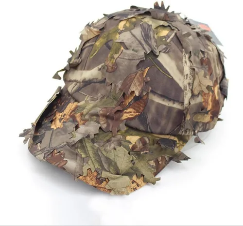 Miniatura 3 de Boonie Sombreros para hombres 3D Hojas Camo Gorra táctica para caza Pesca Parasol