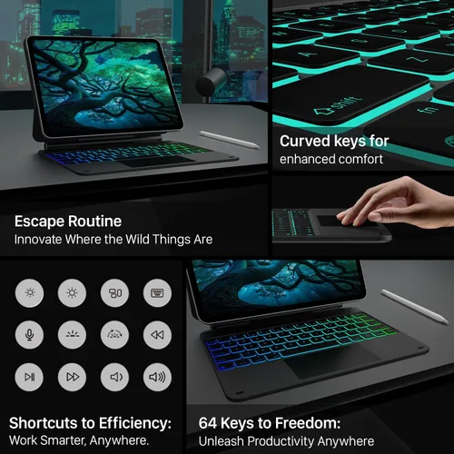 Miniatura 6 de typecase Funda de teclado Edge para iPad de 11ª generación A16 (2025) y 10ª generación de 10.9 pulgadas (2022) - Trackpad multitáctil, teclado