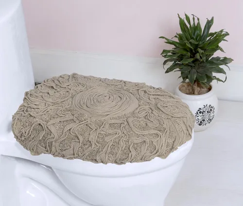 Miniatura 35 de Home Weavers Bell Flower Collection - Tapetes de baño copetudos 100 % algodón, extrasuaves y absorbentes, antideslizantes, lavables a máquina, lino