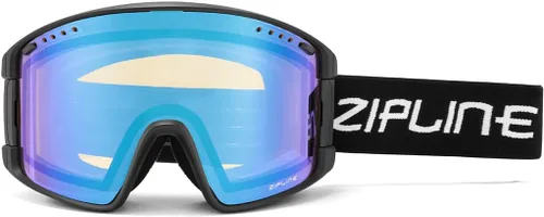 Miniatura 9 de Gafas de esquí Zipline KLIK - Lentes magnéticas sin niebla, policarbonato cilíndrico doble, ventilación ajustable, sistema de lente magnética