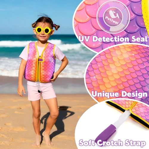 Miniatura 4 de Pottwal Chaleco de natación para niños - Chaqueta de natación - Hecho de neopreno y EPE - con correa ajustable en la entrepierna