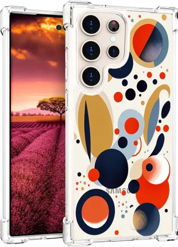 Miniatura 81 de Compatible con Samsung Galaxy S23 - Funda transparente para mujeres y niñas, diseño transparente (formas geométricas de arte abstracto)