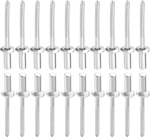 Miniatura 9 de DTGN Remaches ciegos de 0.157 in x 0.315 in (DxL) – Paquete de 25 – Bueno para la unión de maquinaria – Remache de extremo cerrado de cúpula
