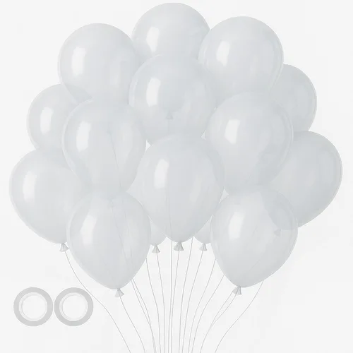 Miniatura 32 de Voircoloria - Globos azul bebé claro, paquete de 66 globos de 12 pulgadas de látex para fiestas para niños y niñas, para cumpleaños, baby shower, 16