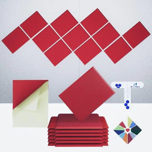 Miniatura 24 de Paneles acústicos autoadhesivos [390 lbs/yd³ de densidad ultra alta], panel de absorción de sonido de segunda generación, panel de sonido de nivel