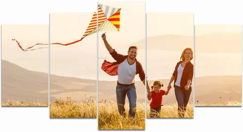 Miniatura 14 de LZIMU Impresiones en lienzo personalizadas de 5 paneles, personaliza tu foto en lienzo para decoración del hogar