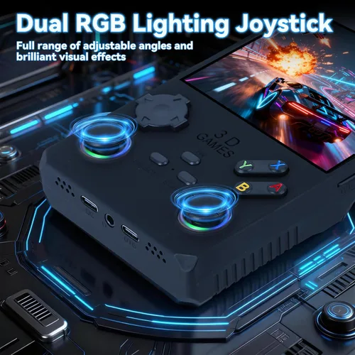 Miniatura 6 de Consola de juegos de mano retro V40 Max, tarjeta TF de 256GB con 40,000 juegos clásicos, pantalla IPS HD de 4.0 pulgadas, batería de 4000mAh, Negro