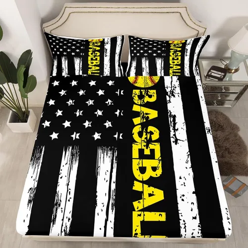 Miniatura 36 de Erosebridal Graffiti Rugby Ball Sheets for Boys Girls Colorful Rugby Helmet Fitted Sheet,Sports Kids Bedding Sets Football Game Bed Sets Twin 2 Piece