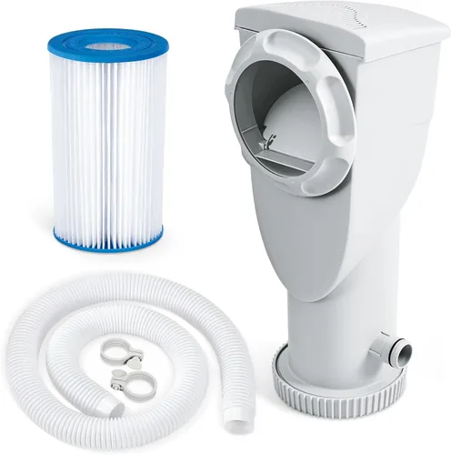 Miniatura 11 de Summer Waves P53FX150K SkimmerPlus - Sistema de bomba de filtro de limpieza de agua para piscina con marco sobre el suelo, 1500 galones, color negro