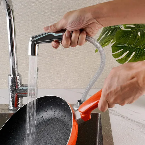 Miniatura 5 de Cabezal rociador lateral universal para fregadero de cocina, accesorio de rociador de fregadero de repuesto compatible con Delta, Moen, Kohler, Cromo