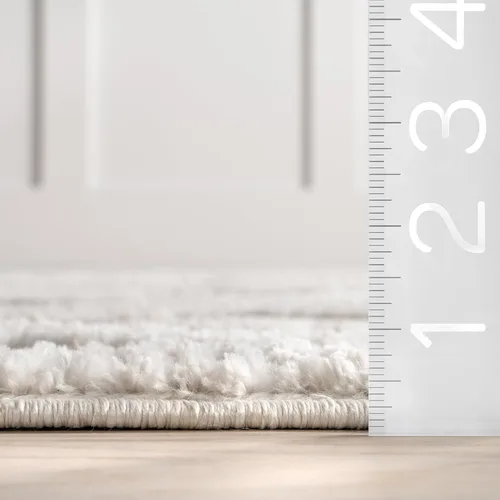 Miniatura 2 de nuLOOM Alfombra de Área Ansley Marroquí con Borlas de 2 x 6 pies, Gris, diseño bohemio con textura alta-baja, pelo alto de felpa, resistente a