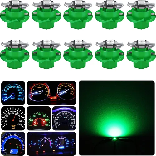 Miniatura 11 de Alla Lighting Bombillas LED superbrillantes B8.3D 17058 202259 2721 MF8, luces de panel de instrumentos amarillo ámbar 3030 SMD, velocímetro