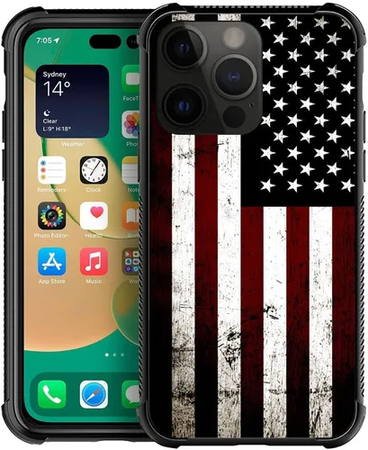 Miniatura 13 de ZHEGAILIAN Funda compatible con iPhone 14, funda de munición AK 47, parte trasera de vidrio templado+funda protectora de TPU de silicona suave