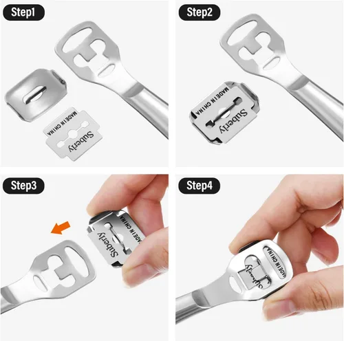 Miniatura 4 de Mudder 120 piezas de cuchillas de repuesto para afeitadora de callos planos de maíz, cuchillas de acero inoxidable, herramienta para el cuidado
