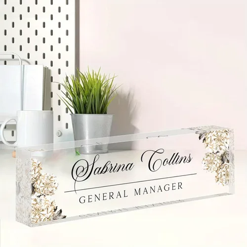 Miniatura 36 de Placa de nombre personalizada, placa de nombre personalizada para oficina, accesorio de escritorio de acrílico, regalos para compañeros de trabajo