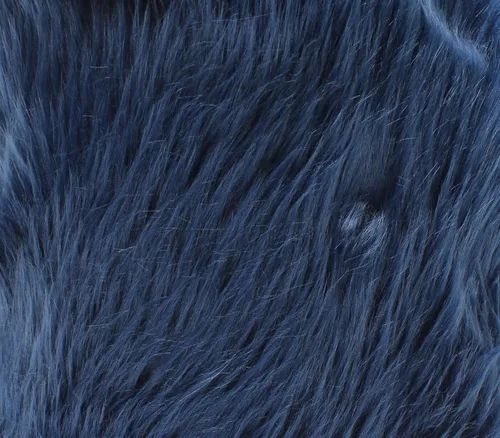 Tela de piel sintética de pelo largo, color azul marino, 60 pulgadas de ancho, vendido por The Yard