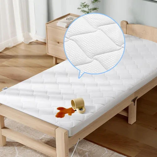 Miniatura 11 de SLEEP ZONE Protector de Colchón Impermeable Almohadilla Twin Lavable a Máquina, Cubrecolchón Transpirable con Bolsillos Profundos, Uso en Todas